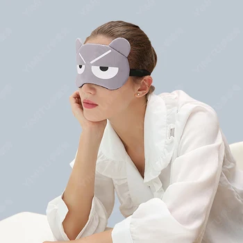 

Cute Cartoon Facial Expression Sleep Eye Mask Anime Ice Hot Compress Eye Cover Sleeping Mask Travel Rest Eyepatch Blindfolds