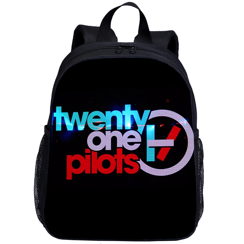 Маленький школьный рюкзак для детей, мальчиков и девочек «Twenty One Pilots» 3D печати школьные сумки для детского сада школьные Повседневное сумки Mochila Escolar