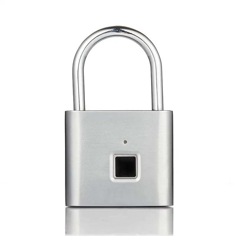 Золотой Интеллектуальный USB Перезаряжаемый дверной замок с защитой от отпечатков пальцев, замок для быстрой разблокировки, Многофункциональное использование - Цвет: Silver