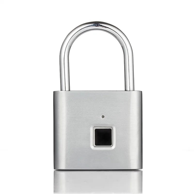 Silver Золотой Интеллектуальный USB Перезаряжаемый дверной замок с защитой от отпечатков пальцев, замок для быстрой разблокировки, Многофункциональное использование - Цвет: Silver