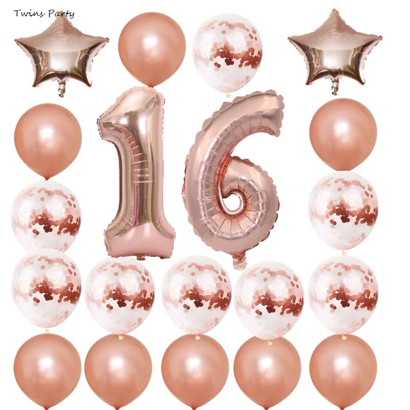 

Twins Party SWeet 16st Happy Birthday Decorations 16st Birthday Party Supplies Decorations 21st 30th 40th 50th 60th
