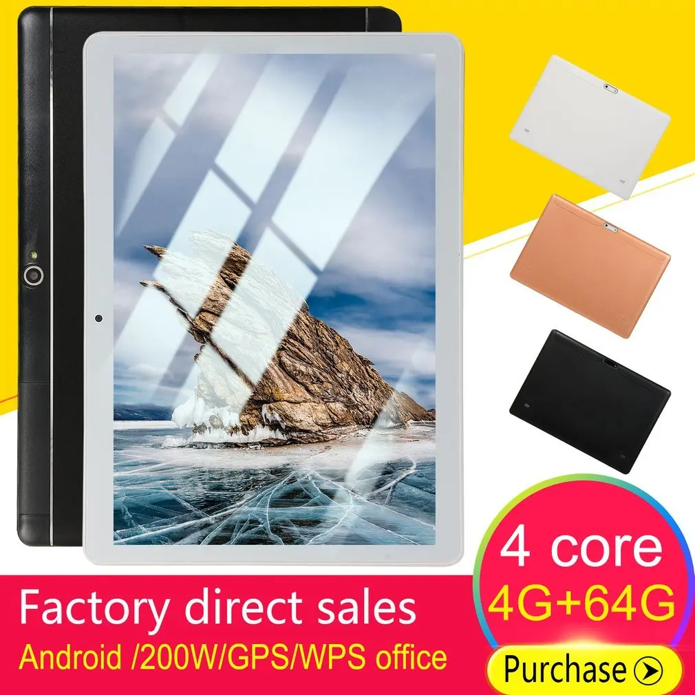 

10.1 inch 4+64GB 3G call tablet MTK6582 quad core Tablet PC IPS touch Large screen display Tablet PC