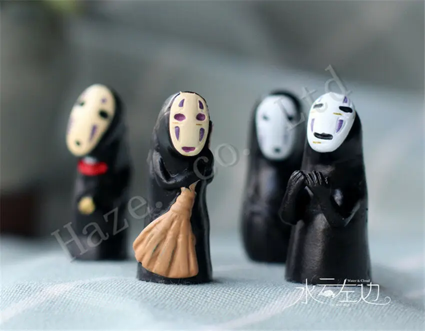 

4PCS/Set Spirited Away No Face Man PVC Action Figure Model Toys Doll Collection Anime Figure Toy Baby Kids Doll Gift