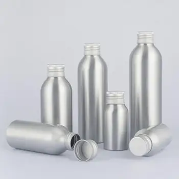 

40-250ml New Aluminum Bottle With Aluminum Lid Cosmetics Sub-bottle Container Travel Empty Containers