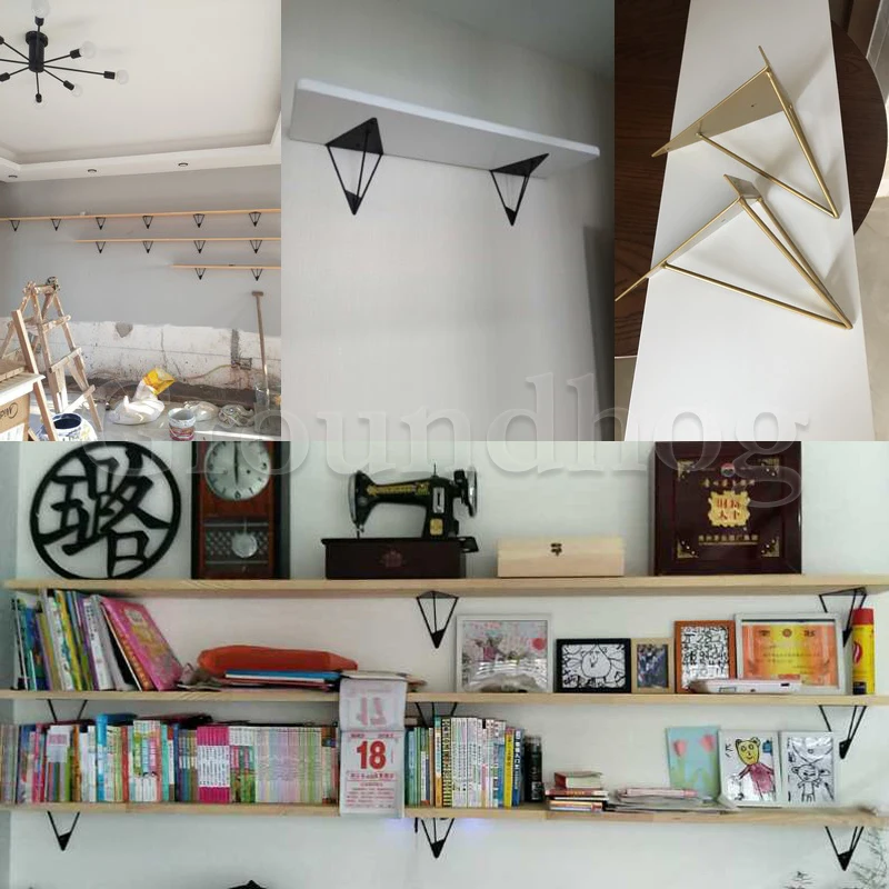 estante e ferragens de metal, 2 paredes