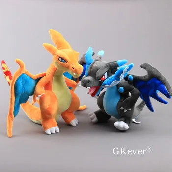 

2pcs 30-35 cm Anime Shiny Mega Evolution Charizard X & Y Plush doll toys Cartoon Lizardon Plushies Dolls Children Birthday Gift