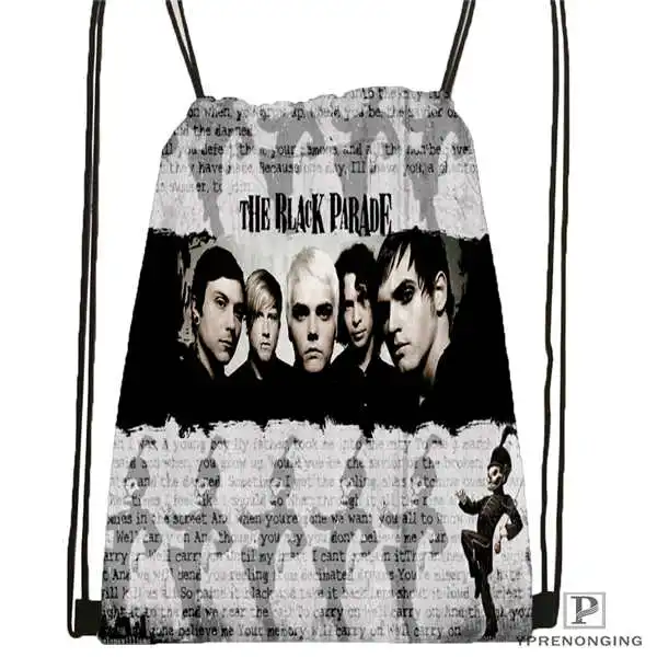Custom Gerard Way My Chemical Romance походная сумка на шнурке милый рюкзак для детей(черная спинка) 31x40 см#180531-04-24 - Цвет: Drawstring Backpack