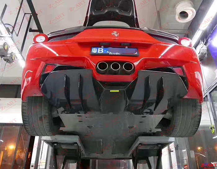 Z-ART for 458 full carbon fiber rear diffuser high quality lip chin | Автомобили и мотоциклы