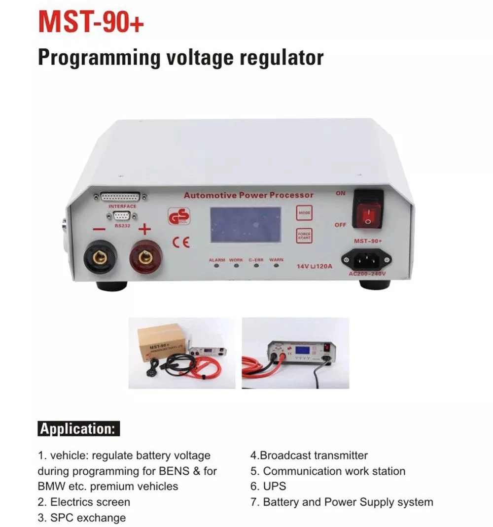 Мощный процессор MST-90+ программирование автомобиля специальный аккумулятор Зарядка питания, используется для автомобиля ECU программирование напряжения