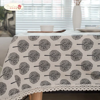

Proud Rose Linen Tablecloth Small Tree Printed Table Cloth Modern Table Decoration Table Cover Rectangular Table Runner
