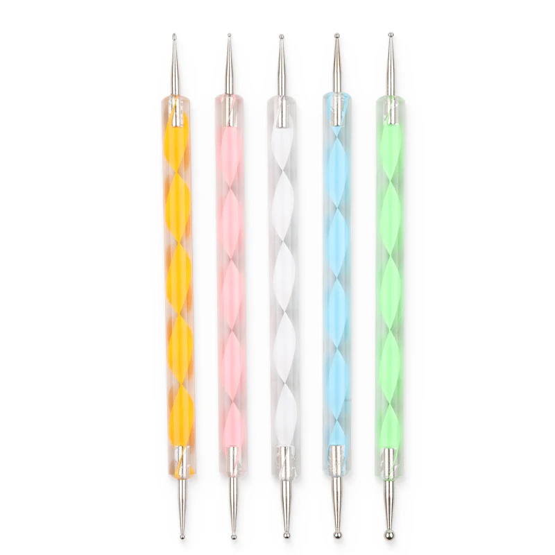 Nail Art Brush Acrylic Nail Polish Brush Kit UV Gel Nail Polish Paint Brushes Drawing Nail Pen Manicure Clean Brush Tools