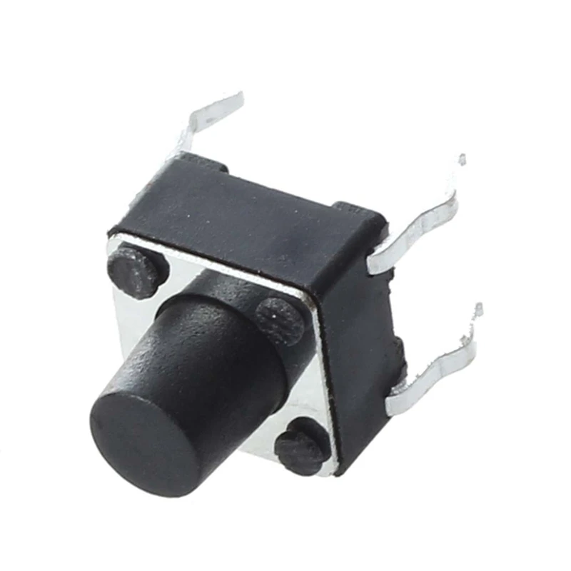 

Hot Sale 10 Pcs 4 Pins Tactile Round Push Button Switch Momentary Tact