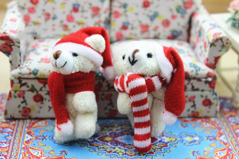 1:12 Кукольный домик Миниатюрный Мини медведь куклы Рождественская игрушка матч для леса животных Семья коллекционный подарок