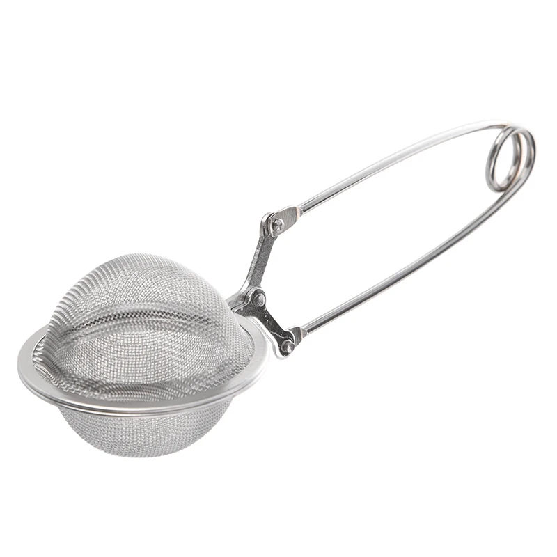 

Squeeze Spoon Mesh Ball Stainless Steel Strainer Screen Filter