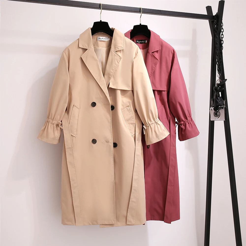 

Actual Windshield Female Mid-long Spring And Autumn Female Slim Type 2019 New Korean Version Loose Bf Port Windshield