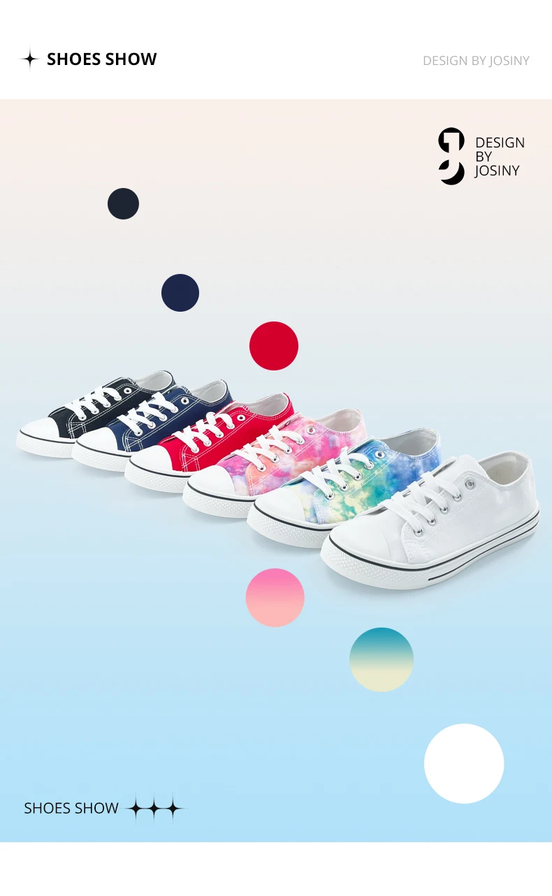 JOSINY Classic Women's Sneakers Sports Canvas Shoes For Women Casual Ladies Flat Lace-up