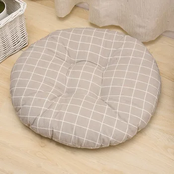

Space Saving Printed Chair Cushion Simple Geometry Durable Soft Thickening Lightweight Home Office Seat Cotton And Linen Fabric