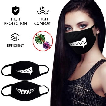 

Faahion Adult Cotton Soft Printed Mouth Masks Dustproof Windproof Anti-fog Breathable Riding Masks