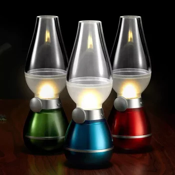 

Simulation LED Kerosene Lamp USB Charging Desk Lamp Retro Style Dimmable Night Light Home Decoration Lighting
