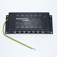 Пассивное настенное крепление 6 портов гигабитная мощность по Ethernet PoE инжектор GPOE-6-источник питания не входит в комплект