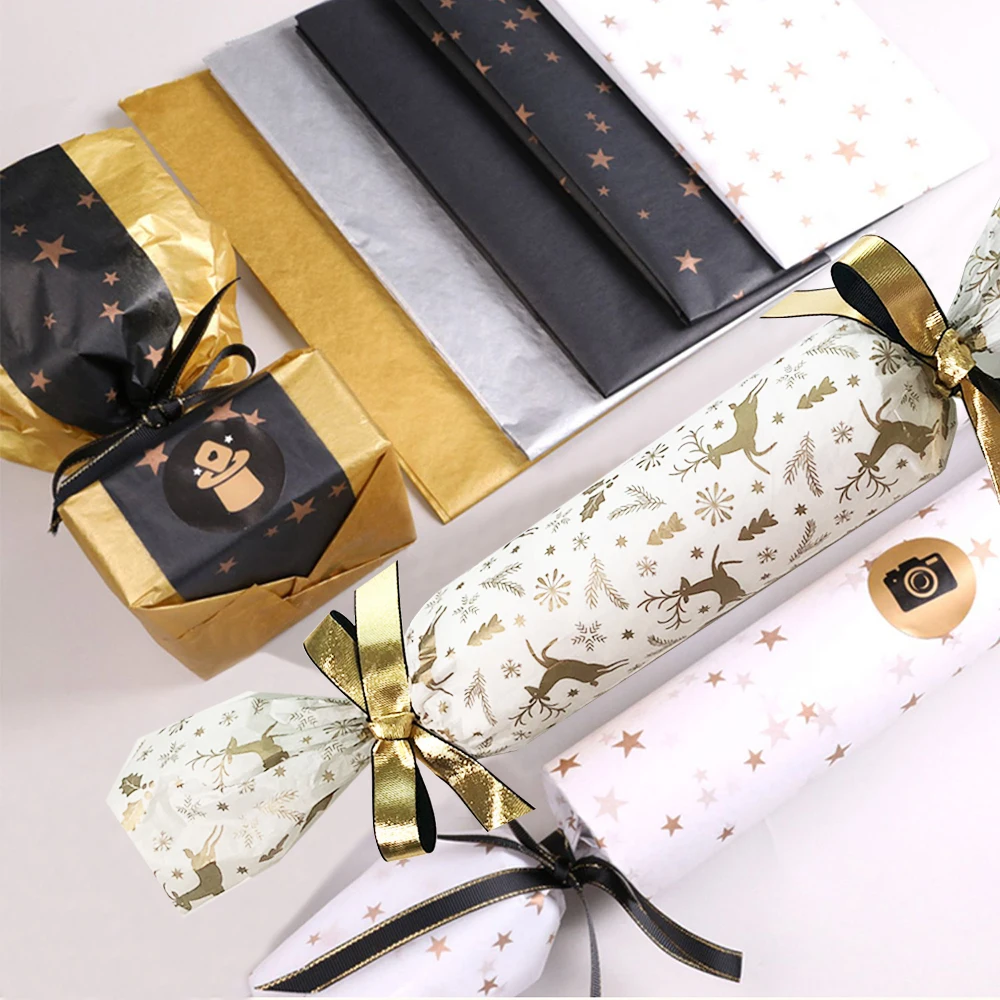 Tissue Wrapping Paper Chritmas Xmas Gift For Present Covering Package Flimsy With Riband Ribbon | Дом и сад