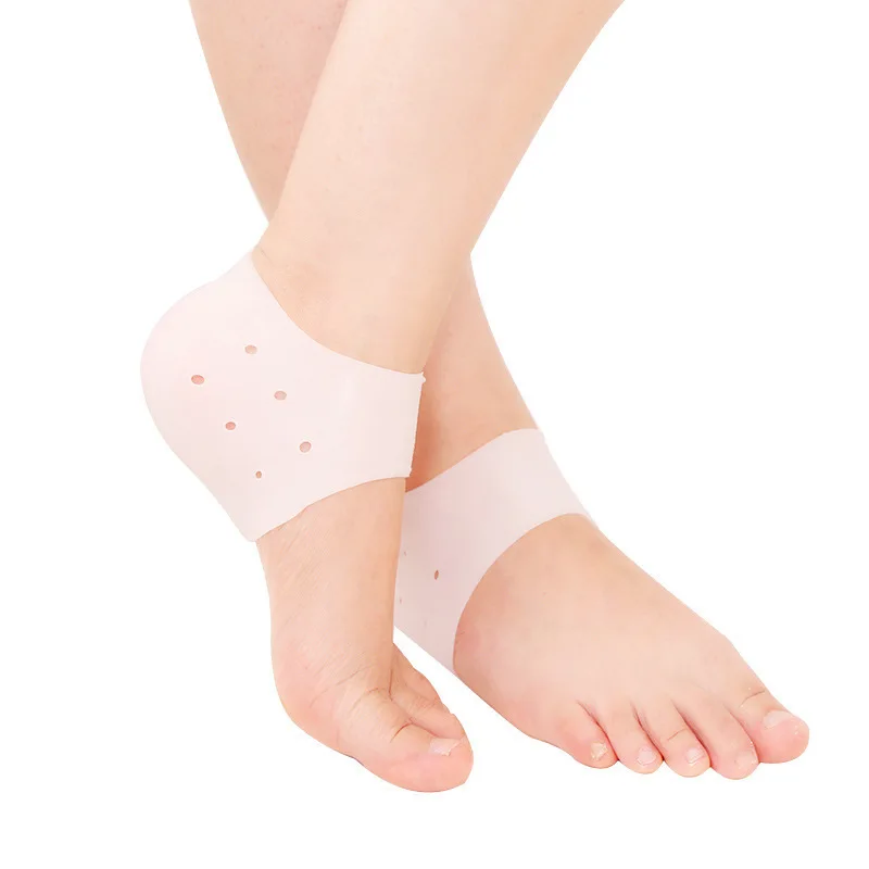2Pcs Silicone Feet Care Socks Moisturizing Gel Heel Thin with Hole Cracked Foot Skin Protectors Tool | Спорт и развлечения