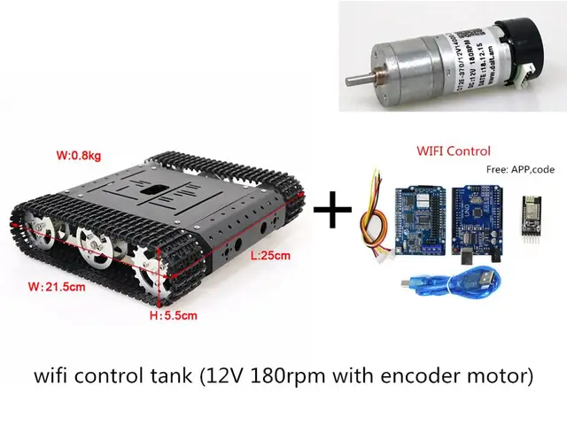 Wireless Wifi/Bluetooth/Handle Control 8KG Load TC100 Metal Smart Rc Robot Tank Chassis Kit High Torque Motor DIY For Arduino