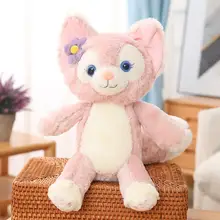 Peluche en forme de renard rose de 40 à 90cm, jouet doux de dessin animé, oreiller câlin, cadeau pour petite amie, décor de chambre