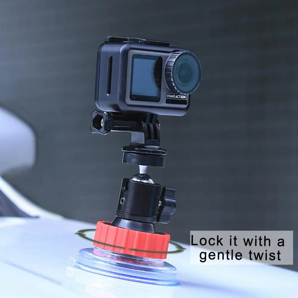 Ulanzi U-40 Action Camera Suction Kit for Osmo Car Holder Mount Ballhead Glass Cup Bracket DJI | Электроника