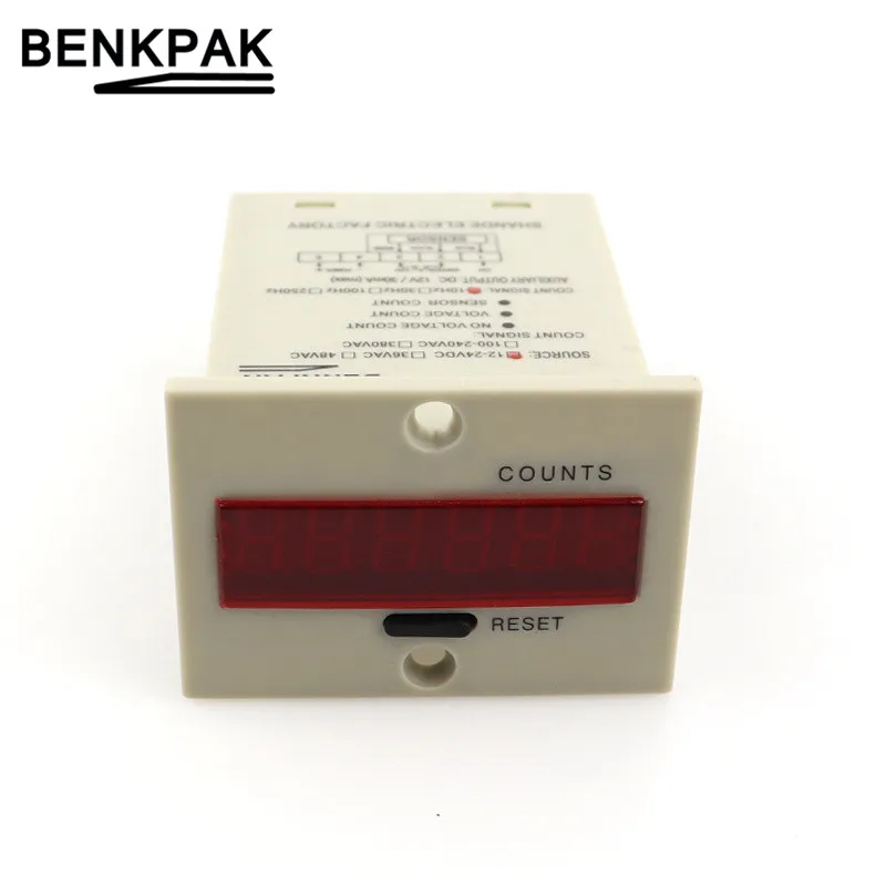 6 цифр цифровой дисплей электронный счетчик 100-240VAC 12-24VDC производство подсчета