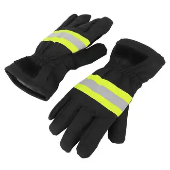 

Flame Retardant Firefighting Gloves Heat-Resistant Waterproof Breathable Firefighter Hand Protection Cover Black and Yellow Hot