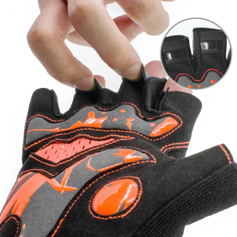 1 Pair Men Women Bicycle Cycling Half Finger Gloves Non-slip Shock Absorption Warm locking Designed