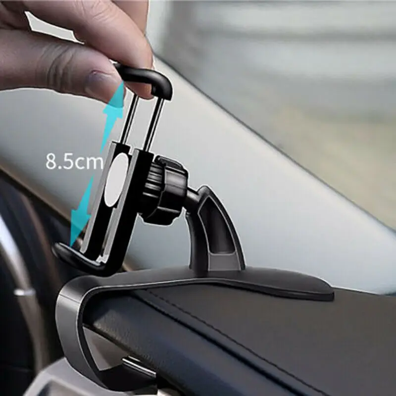 Автомобильный держатель для телефона с поворотом на 360 градусов держатель для сотового телефона подходит для смартфонов 4-6,5 дюймов, 360 ° Автомобильный держатель для приборной панели Hud