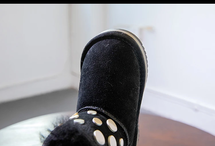RumRam Warm Kids Snow Boots For Children New Toddler Winter Princess Child Shoes Non-slip Flat Round Toe Girls Baby Lovely Boots