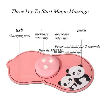 

Mini Neck Massager Cervical Massage Stimulator Stickers Rechargeable Body Massager Physiotherapy Instrument Muscle Relief Pain