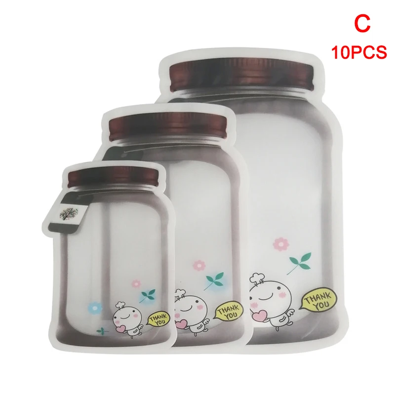 Уплотненные многоразовые вакуумные пакеты для хранения с замком-молнией в форме бутылки E2S