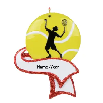 

Resin Men's Tennis Ball Personalized Ornament for Christmas Tree Decor, Gifts for Team Player Athlete, Sports Fan,Tennis Amateur