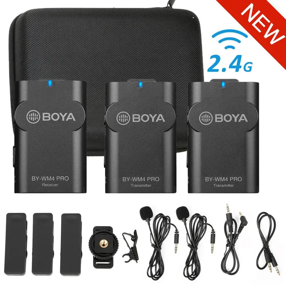 Беспроводной микрофон BOYA BY-WM4 Pro K4 Lighting для iPhone 11 Max Xs Xr 8 7 SE2 iPad iPod Touch IOS устройств