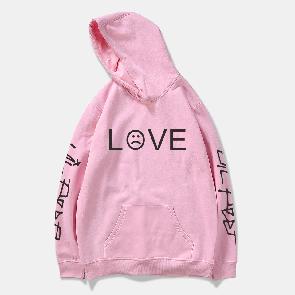 Love Lil/Женская флисовая толстовка с капюшоном для девочек, одежда для пар ZIIART - Цвет: Pink