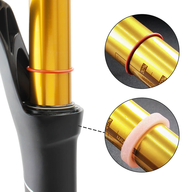 10PCS Mountain Bike Fork Maintenance Sponge Rings - Suspension Fork Lubricating Accessories