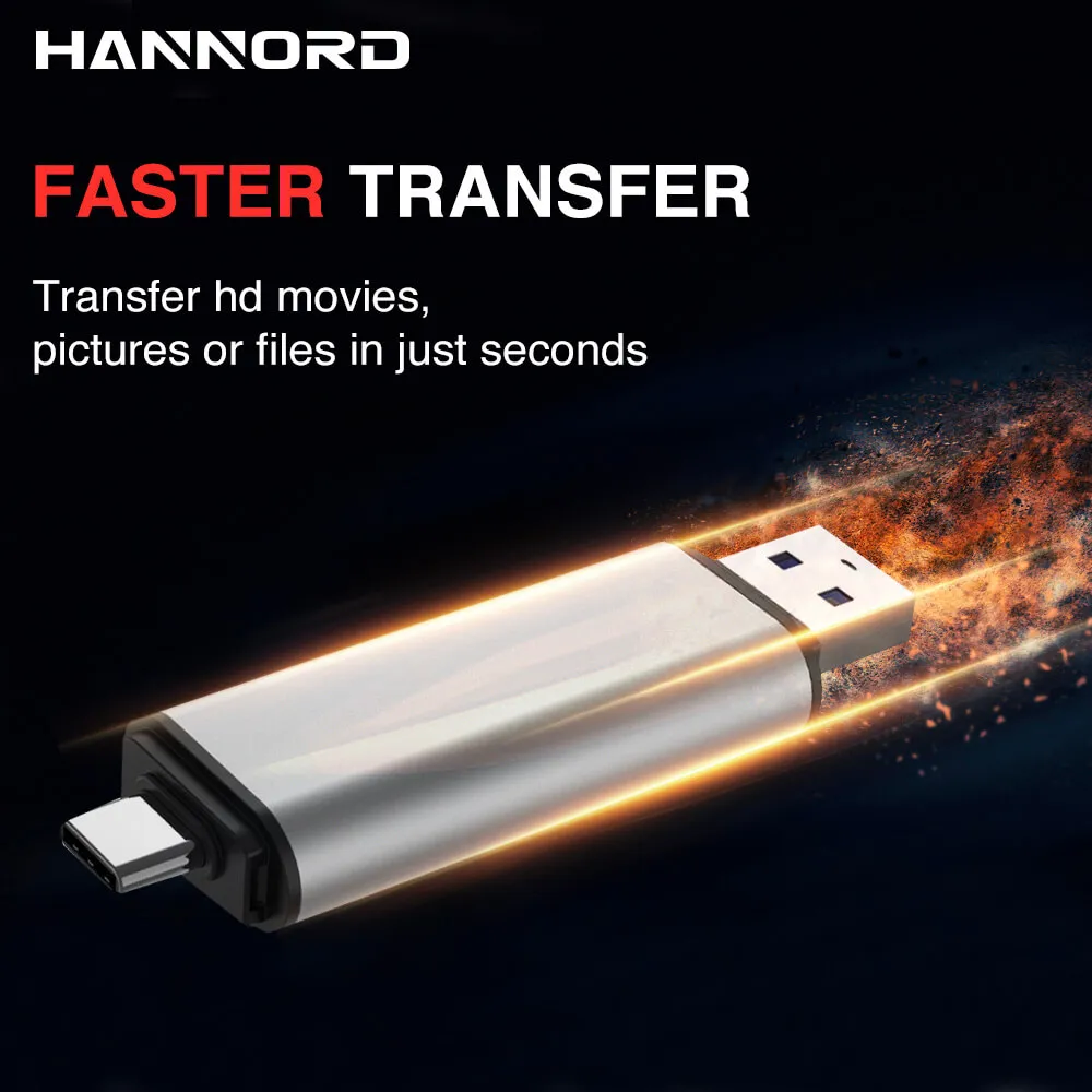 Hannord USB 3,0 кард-ридер Тип C для SD Micro SD TF адаптер для ноутбуков Аксессуары OTG кардридер смарт-карта памяти SD кард-ридер