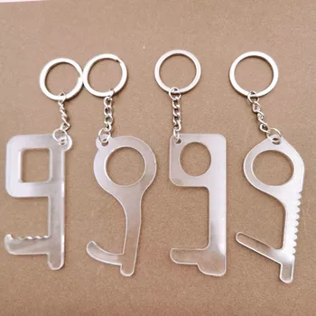 

New Portable Press Elevator Tool Hygiene Hand Antimicrobial Acrylic EDC Door Opener Door Handle Key Public Door Opener