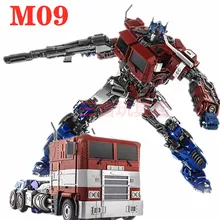 WJ dönüşüm 30CM OP komutanı M09 M-09 döküm büyük boy TW SS led ışık alaşımlı aksiyon figürü Robot oyuncaklar