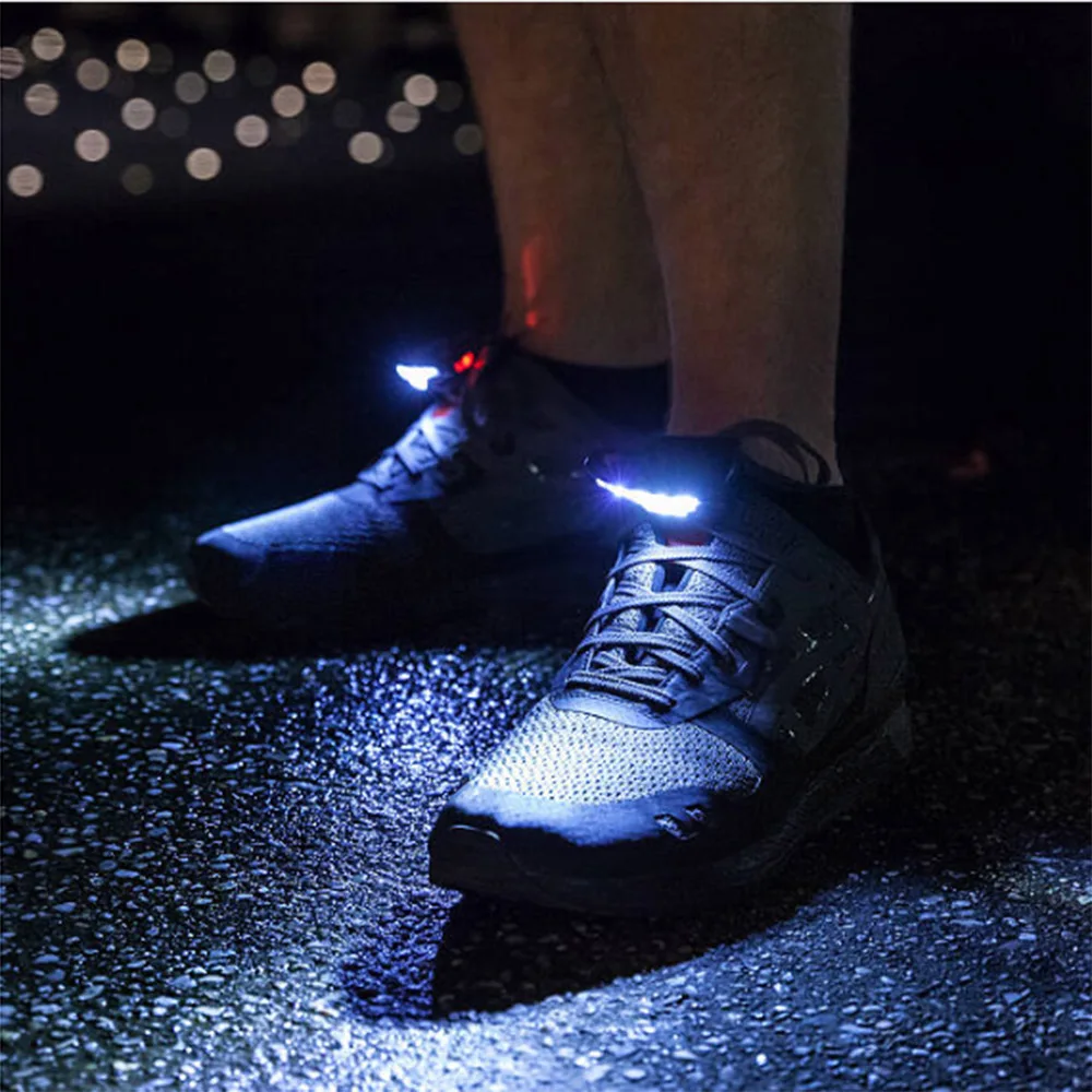 Велосипедный светодиодный мини-светильник для бега на открытом воздухе, мигающий светильник для ночной ходьбы Предупреждение светильник для обуви