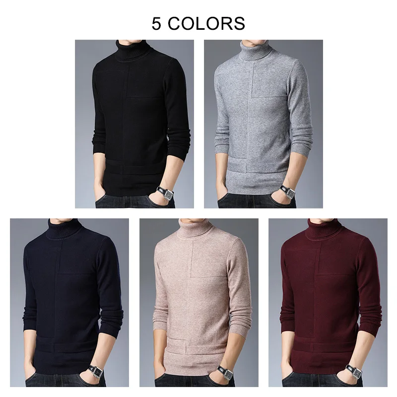 COODRONY Brand Turtleneck Sweater Men Fashion Casual Pull Homme 2019 Winter Thick Warm Sweaters Wool Slim 4