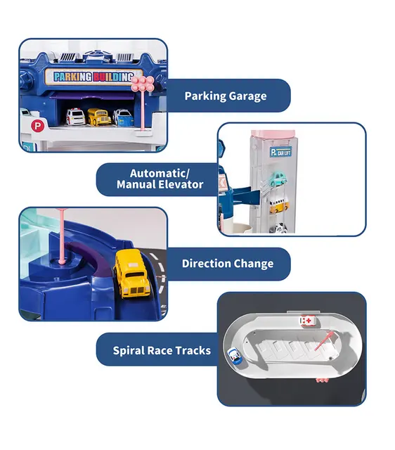 Electric Track Parking Building Car Toy Link Racing Rail Car Train Track Toy for Children Gifts Mechanical Adventure Table Game 6