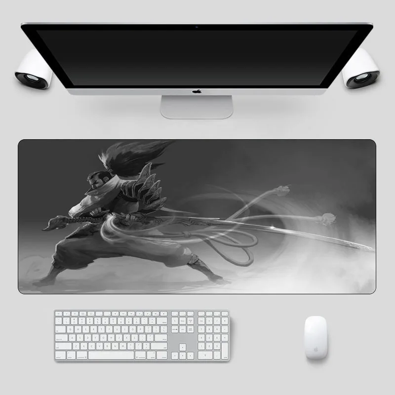 Большой игровой коврик для мыши 70x30 см Настольный компьютерной Yasuo The unforgive