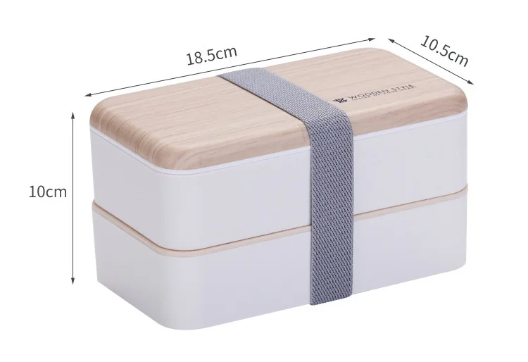 2 яруса экологически чистый Bento Box, Bento Ланч-бокс для детей и взрослых-герметичный, микроволновый нагрев