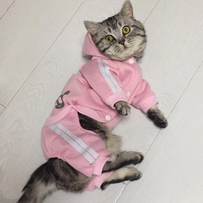 Модная одежда для кошек, зимняя теплая уютная Одежда для кошек, одежда для любимцы котята, одежда Kedi Gatto, пальто с капюшоном, комбинезон, товары для домашних животных