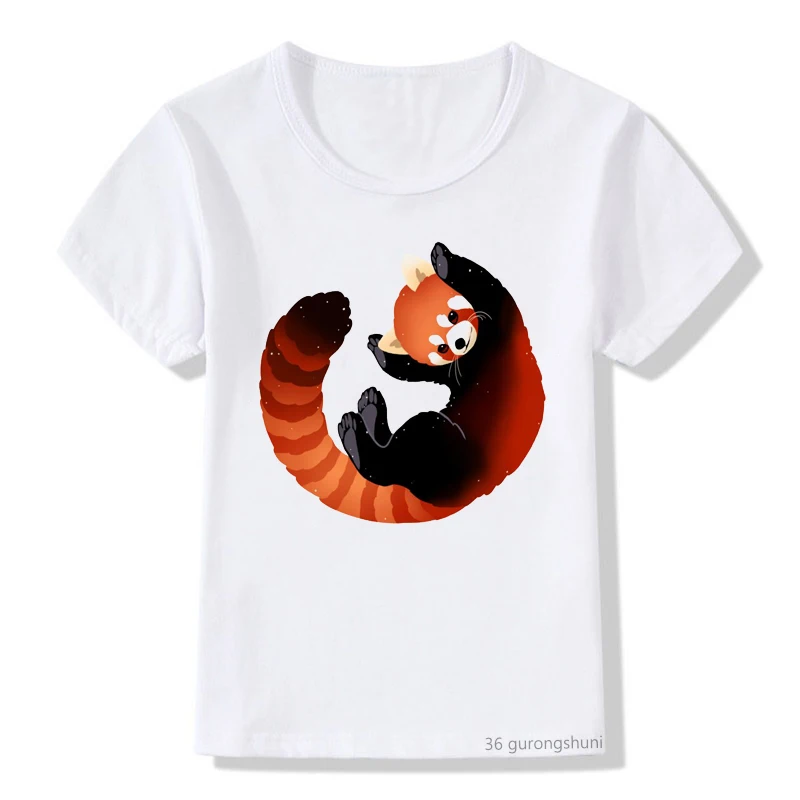 

Cute and Funny Cat Lying on The Tree Cartoon Animal Print T-shirt Boy Girl Kawaii T Shirt Kids Clothes Summer Tops Casual